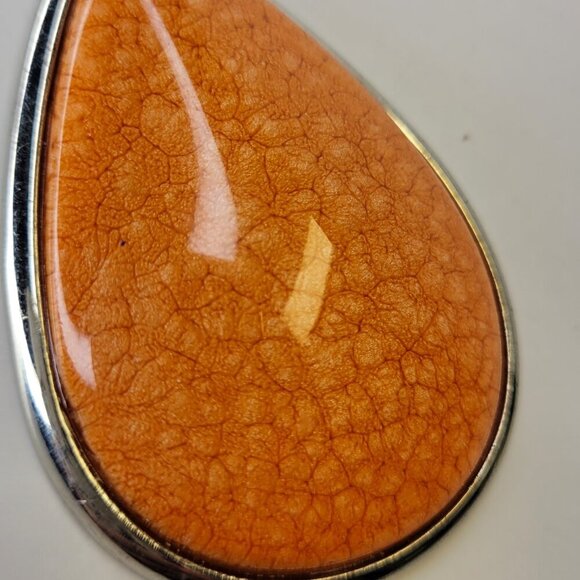 Large Orange Pendant Necklace - Picture 6 of 8